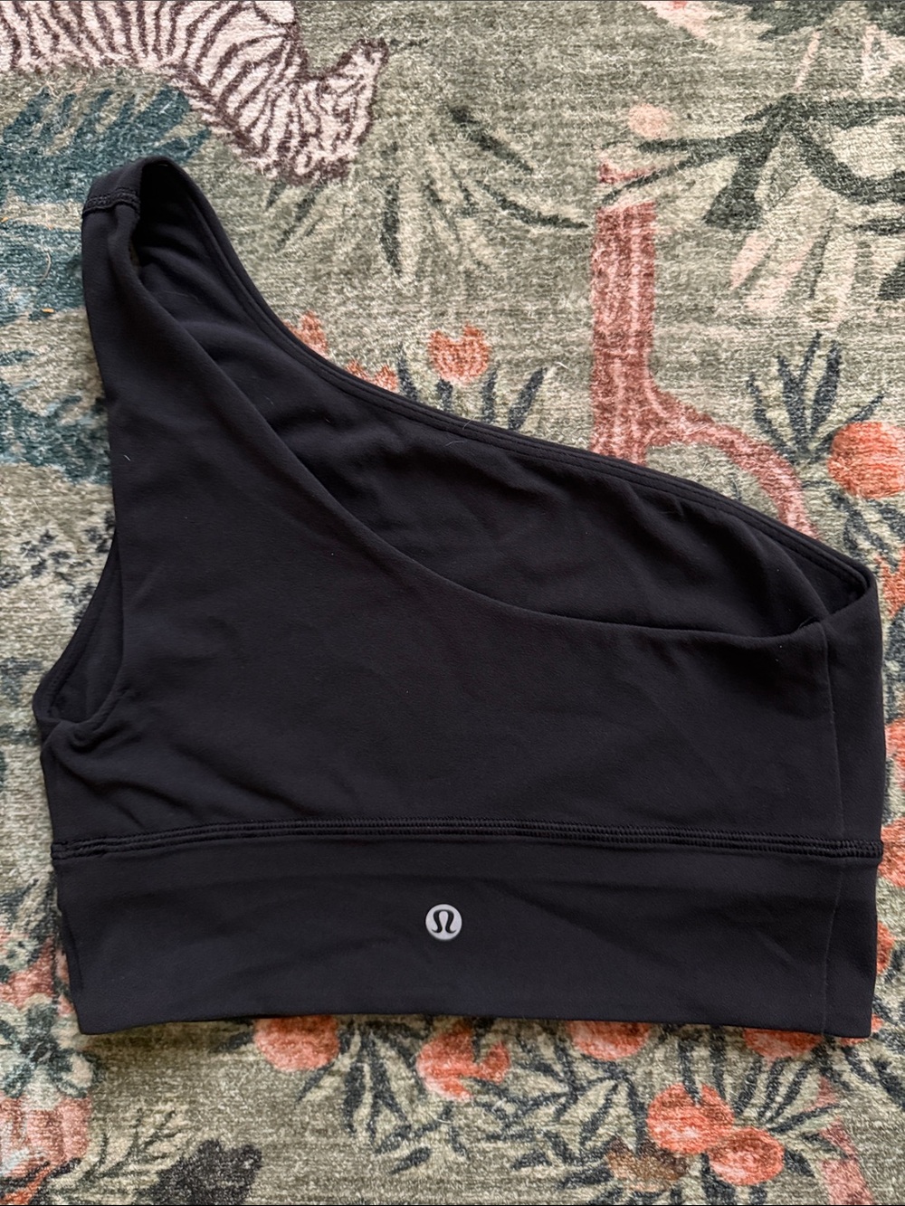 lululemon athletica One-Shoulder Sports Bra in Black